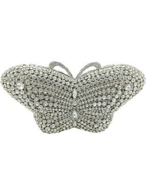 Elegant Butterfly Crystal Clutch Bag for Women | Rhinestone Evening Purse